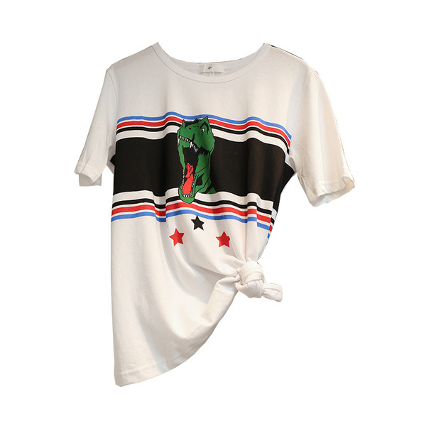 Μεγάλη κυρίες T-shirt με την εφαρμογή των δεινοσαύρων