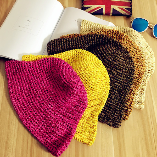 Ζωηρά χρώματα πλεκτά καπέλα για τις κυρίες