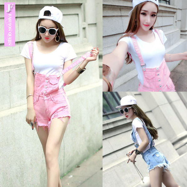 Ежедневен дънков дамски гащеризон в два цвята 