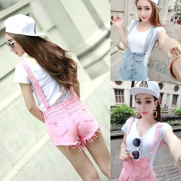 Ежедневен дънков дамски гащеризон в два цвята 