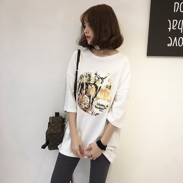 Long Κυρίες T-Shirt και φαρδιά μανίκια 3/4