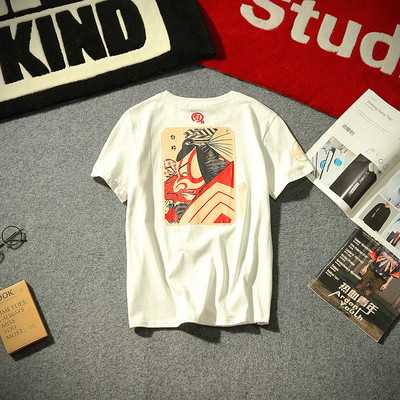 Καταπληκτική ανδρών πουκάμισο με κοντά μανίκια και εκτύπωση σε δύο χρώματα