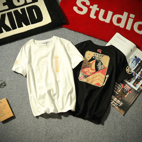 Καταπληκτική ανδρών πουκάμισο με κοντά μανίκια και εκτύπωση σε δύο χρώματα