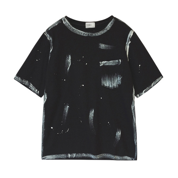 Κομψό κυρίες T-shirt με φαρδιά μανίκια 3/4 με στυλ γραφίτη