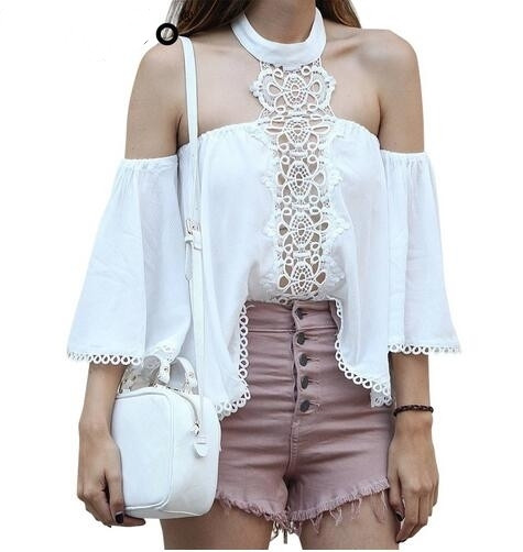 μπλούζα δαντέλα σιφόν μανίκια κομψές κυρίες