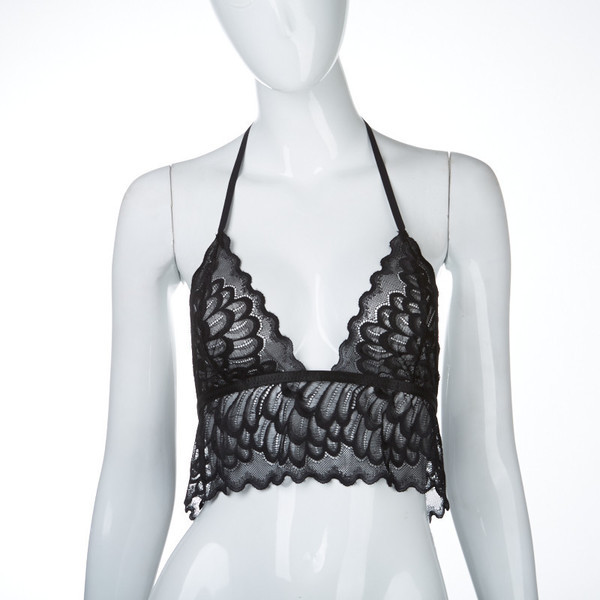 δαντέλα μπουστάκι Τρέχουσα γυναικών σε μαύρο και άσπρο έκδοση