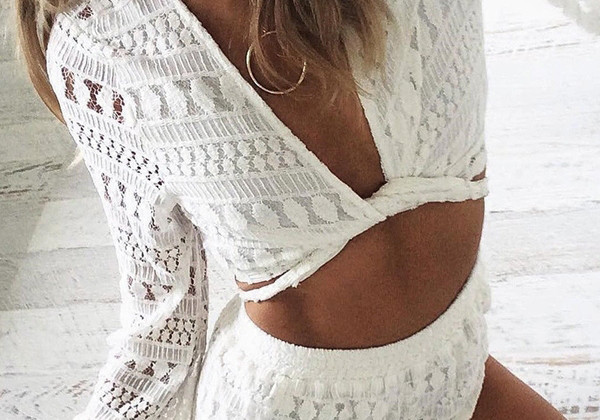 κοστούμι Μεγάλη καλοκαίρι γυναικών με κέντημα κατάλληλο για την καθημερινή ζωή και την ηλιοθεραπεία