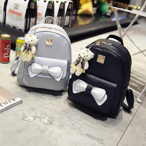 Много стилна дамска раница с панделка