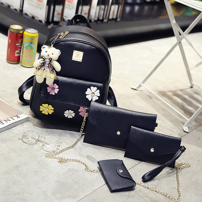 Δερμάτινο σακίδιο με την καθημερινή εφαρμογή των λουλουδιών