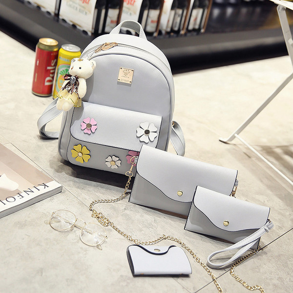 Δερμάτινο σακίδιο με την καθημερινή εφαρμογή των λουλουδιών