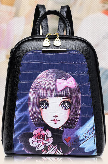 Кожена дамска раница в различни цветове с интересни апликации