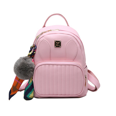 Уникална дамска раница със имитация заешки ушички