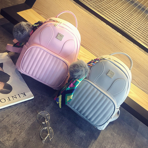 Уникална дамска раница със имитация заешки ушички