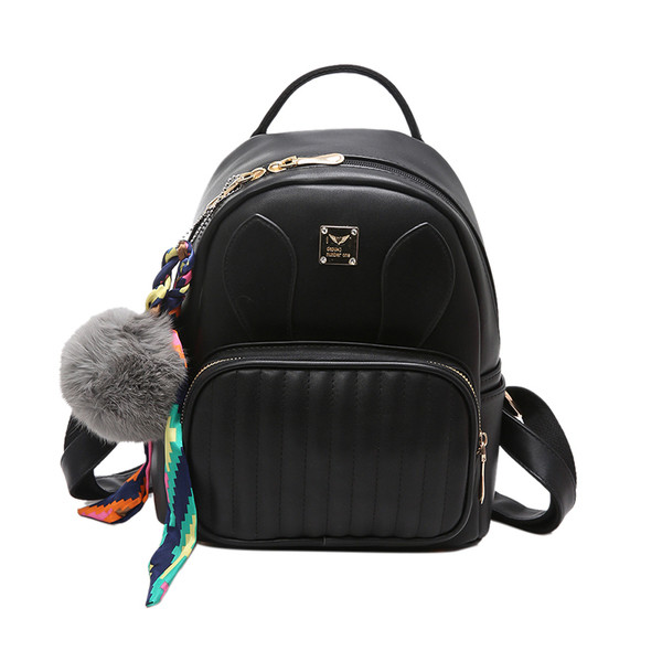 Уникална дамска раница със имитация заешки ушички