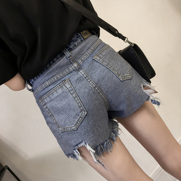 Σύγχρονη κυρίες σύντομο παντελόνι τζιν με τα πόδια razrafani