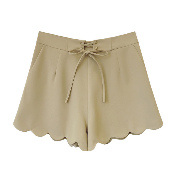 Κυρίες σορτς με δεσμούς σε δύο χρώματα