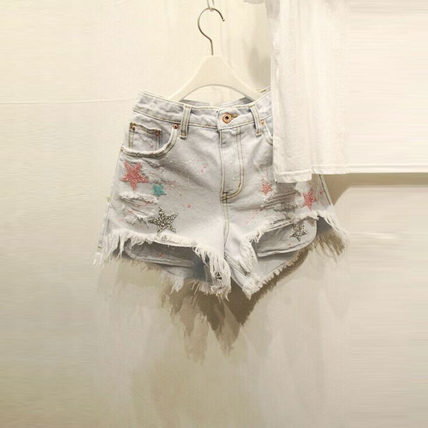 Μεγάλη κυρίες τζιν σορτς με αστερίσκους