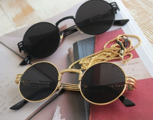 Ρετρό ηλιακό κυρίες γυαλιά με φακούς γύρο