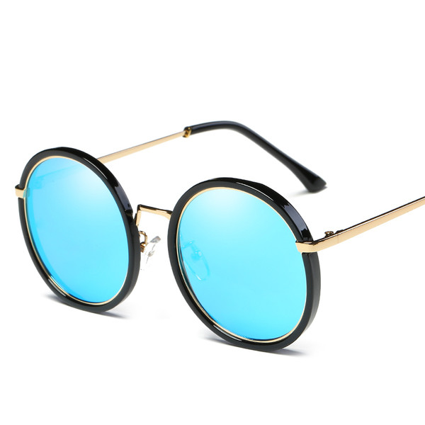 Κομψό γυαλιά ηλίου με στρογγυλά γυαλιά και λεπτό σκελετό