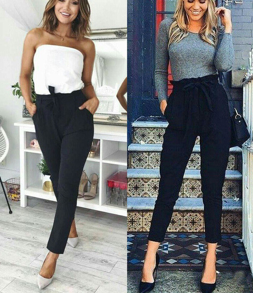 Καθημερινό κομψό γυναικιο παντελόνι σε τρία διαφορετικά χρώματα