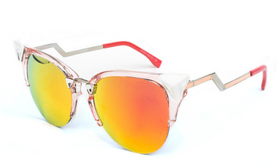 Μοντέρνα γυαλιά ηλίου για τις κυρίες με χρωματιστό γυαλί και σπασμένα κουφώματα