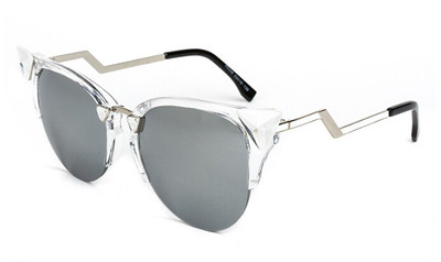 Μοντέρνα γυαλιά ηλίου για τις κυρίες με χρωματιστό γυαλί και σπασμένα κουφώματα