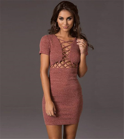 Υπερβολικό κυρίες κοντό φόρεμα σε 2 χρώματα