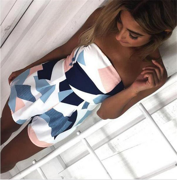 Πολύχρωμο καλοκαίρι jumpsuit πρακτικό κομμάτι