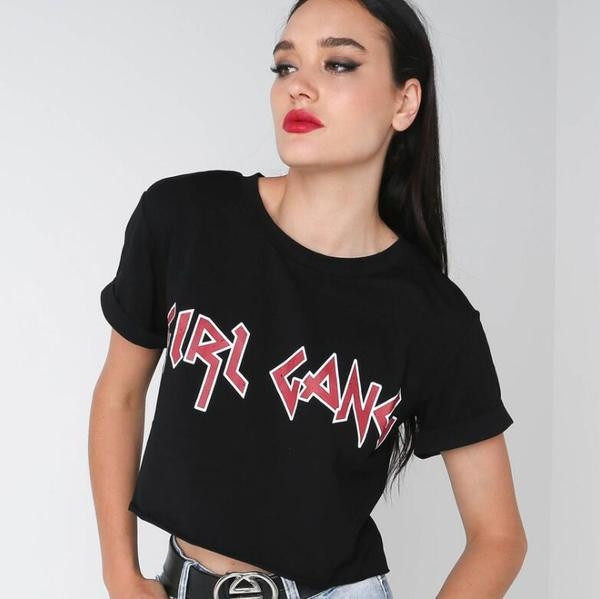 Καθημερινά κυρίες σύντομη shirt με την επιγραφή