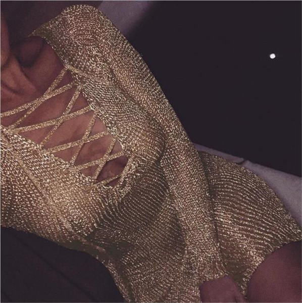 Υπερβολικό Κυρίες ημιδιαφανές κοντό φόρεμα με μακριά μανίκια