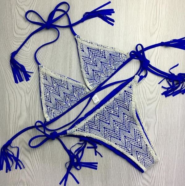 Hit του Summer 2017 πλεκτό μαγιό των γυναικών σε έντονα χρώματα