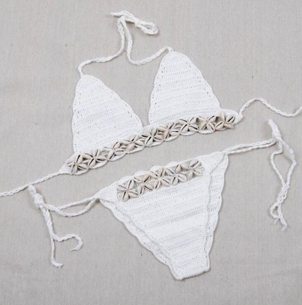 Μεγάλη πλεκτό κυρίες μαγιό σε μαύρο και άσπρο