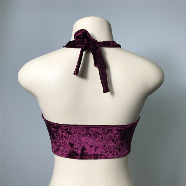 Velvet γιλέκο για τις γυναίκες σε αφρώδη χρώμα με διαφανή κίνητρα