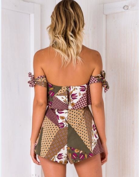 Летен шарен дамски гащеризон