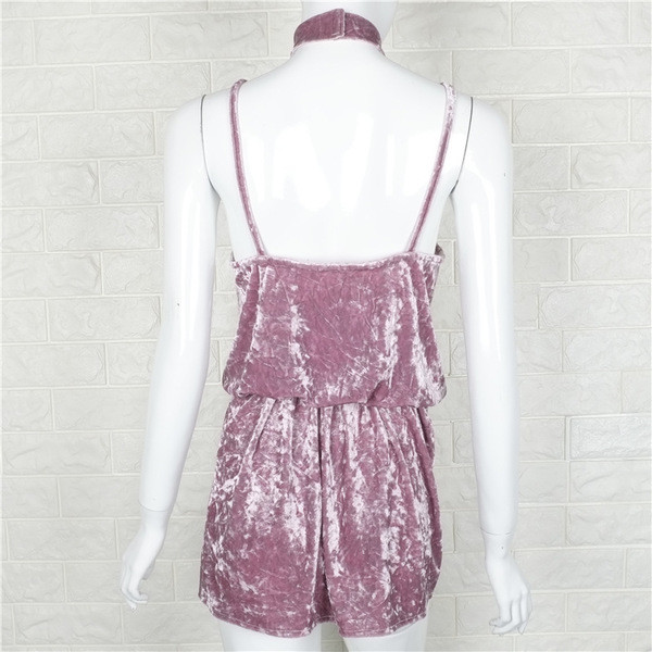 Velvet κυρίες φόρεμα με V-neck