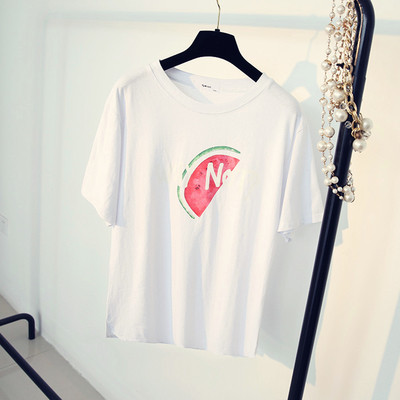 Πολλά φρέσκα κυρίες μπλούζα με απλικέ καρπούζι σε τρία διαφορετικά χρώματα