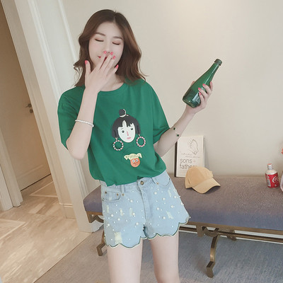 Οι γυναίκες καθημερινά πουκάμισο με κοντά μανίκια και μια απεικόνιση σε διάφορα χρώματα