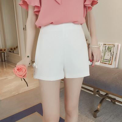 Οι γυναίκες σύντομο περιστασιακή παντελόνι σε μαύρο και άσπρο