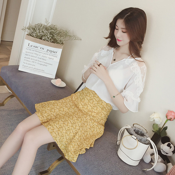 Κυρίες καθημερινή πολύ απαλή πουκάμισο με δαντέλα