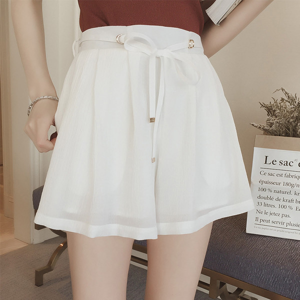 σορτς Casual γυναικών σιφόν με ευρεία πόδια