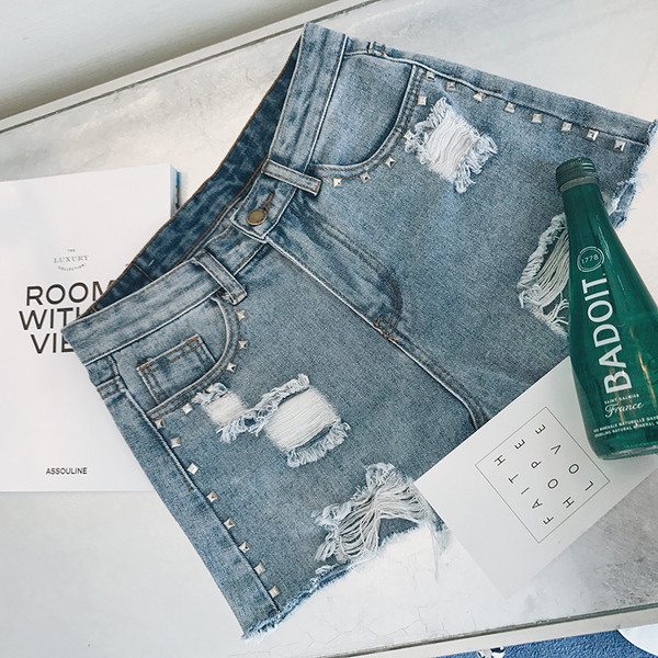 Μοναδικό κυρίες σύντομη τζιν με ψηλή μέση - χτύπημα του καλοκαιριού 2017