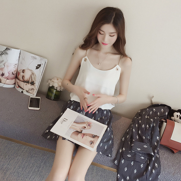 Елегантен дамски потник в пет различни цвята със златисти презрамки