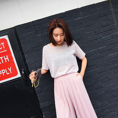 Καθημερινά κομψό T-shirt με κοντά μανίκια