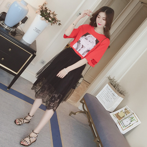 Καθημερινά κυρίες μπλούζα με μανίκια 3/4 τρύπες και πολύ φρέσκο ​​σφραγίδα