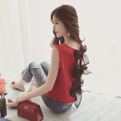 κομψό γιλέκο Awesome Γυναικών με πολλές όμορφες κορδέλες στο πίσω μέρος