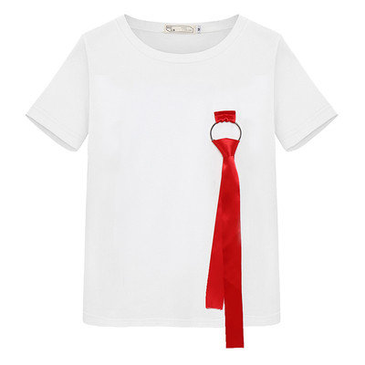 Μπλούζες με κοντό μανίκι και δαχτυλίδι με κορδέλα κρέμονται