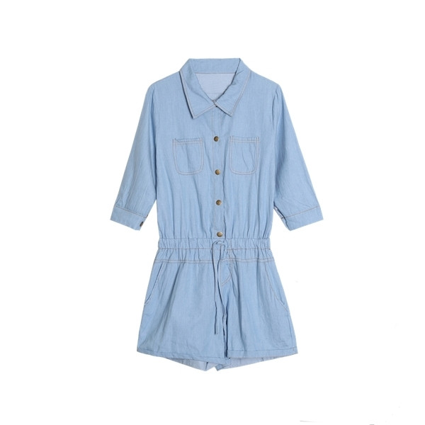 Σετ σορτς τζιν και πουκάμισο