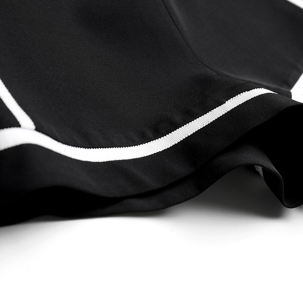 Κυρίες απλό μαύρο παντελόνι με καρό παντελόνι