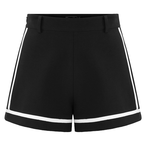 Κυρίες απλό μαύρο παντελόνι με καρό παντελόνι