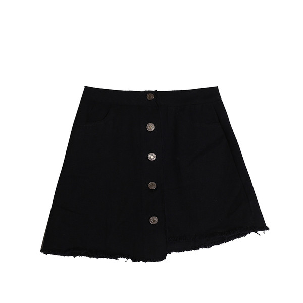 φούστα Ασυνήθιστο κυρίες μοτίβο με τα κουμπιά κάτω από το μπροστινό σε 3 χρώματα